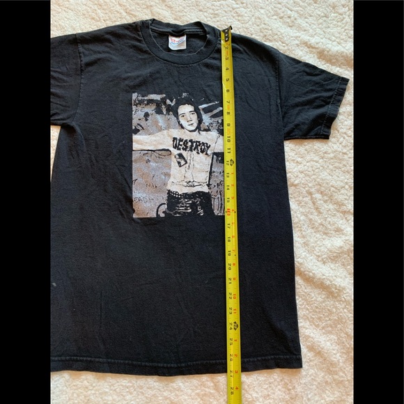 Vintage Black Graphic T-shirt Destroy Size S - Picture 5 of 7